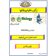 الأحياء ملخص (تركيب الخلية ووظائفها) للصف التاسع متقدم