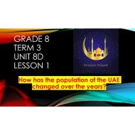 حل درس How has the population of the UAE changed over the years اللغة الإنجليزية الصف الثامن متقدم - بوربوينت