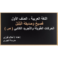 فصيح وصديقه البلبل الحركات الطويلة والتجريد الكتابي الصف الاول مادة اللغة العربية - بوربوينت