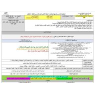 الخطة الدرسية الأسبوعية الأسبوع العاشر المنهج المتكامل الصف الأول - بوربوينت