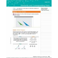 حل درس Similarity and Corresponding Parts الرياضيات المتكاملة الصف الثامن
