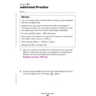 حل درس Additional Practice lesson 12 -3 الرياضيات المتكاملة الصف الخامس