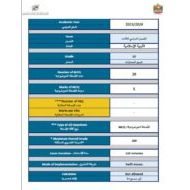 هيكل امتحان التربية الإسلامية الصف العاشر الفصل الدراسي الثالث 2023-2024