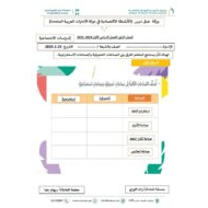 ورقة عمل الأنشطة الاقتصادية في دولة الإمارات الدراسات الإجتماعية والتربية الوطنية الصف الرابع