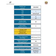 هيكل امتحان التربية الإسلامية الصف الحادي عشر الفصل الدراسي الأول 2023-2024