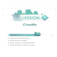 درس Chastity لغير الناطقين باللغة العربية الصف العاشر مادة التربية الإسلامية - بوربوينت