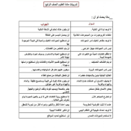 العلوم المتكاملة أوراق عمل (تدريبات) للصف الرابع مع الإجابات