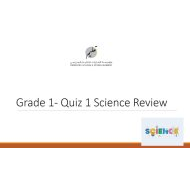 مراجعة Quiz 1 Review العلوم المتكاملة الصف الأول - بوربوينت