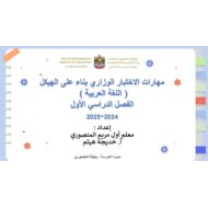 مهارات الاختبار الوزاري بناء على الهيكل اللغة العربية الصف الرابع