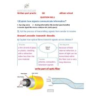 حل أوراق عمل Written part practice العلوم المتكاملة الصف الثامن انسبير