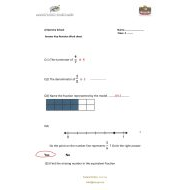 حل ورقة عمل الرياضيات المتكاملة الصف الرابع