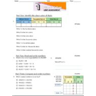 ورقة عمل Unit 2 الرياضيات المتكاملة الصف الرابع