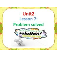 بوربوينت Lesson 7 Problem solved للصف السادس مادة اللغة الانجليزية