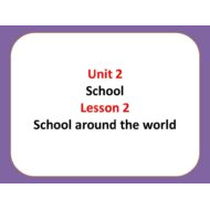 بوربوينت Lesson 2 School around the world للصف السادس مادة اللغة الانجليزية