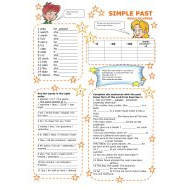 ورقة عمل Simple past اللغة الإنجليزية الصف السادس