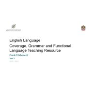 مراجعة نهائي للامتحان اللغة الإنجليزية الصف الثامن متقدم - بوربوينت