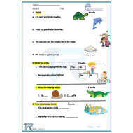 اللغة الإنجليزية أوراق عمل (Test) للصف الثاني