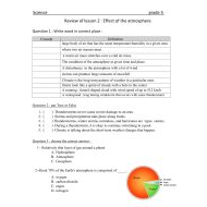 حل ورقة عمل Effect of the atmosphere العلوم المتكاملة الصف الخامس