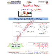 اللغة العربية أوراق عمل مراجعة (مهارات) للصف التاسع