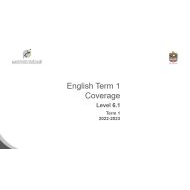 Coverage grammar & functional language Level 6.1 اللغة الإنجليزية الصف التاسع الفصل الدراسي الأول 2022-2023