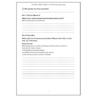 ورقة عمل Writing sample اللغة الإنجليزية الصف العاشر متقدم والحادي عشر عام