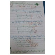 مذكرة قواعد اللغة الإنجليزية الصف الثاني