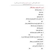 اختبار التقويم الثاني التربية الإسلامية الصف الخامس