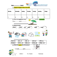 اللغة الإنجليزية ورقة عمل (The weather) للصف الثاني