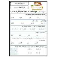 حل اختبار التقويم الأول الرياضيات المتكاملة الصف السادس