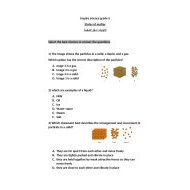 حل أوراق عمل States of matter العلوم المتكاملة الصف الخامس