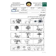 حل أوراق عمل أوجه الاختلاف بين النباتات العلوم المتكاملة الصف الثاني