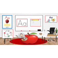 Alphabet Rooms غرف الحروف الانجليزية الصف الاول مادة اللغة الانجليزية - بوربوينت