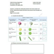 حل أوراق عمل Practice Questions الجزء الكتابي العلوم المتكاملة الصف السادس انسبير