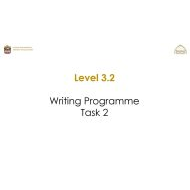 Level 3.2 Writing Programme Task 2 اللغة الإنجليزية الصف السادس - بوربوينت