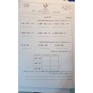 الرياضيات المتكاملة ورقة عمل (تقدير المجموع) للصف الثالث