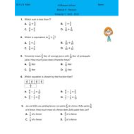 حل أوراق عمل Module 9 Revision الرياضيات المتكاملة الصف الخامس