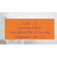 حل درس Talk about life in the UAE اللغة الإنجليزية الصف الثامن - بوربوينت