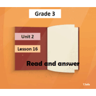 اللغة الإنجليزية (Unit 2 Lesson 16) للصف الثالث