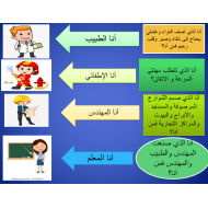 اللغة العربية بوربوينت درس (مهن وأعمال) للصف الأول