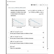 امتحان نهاية الفصل التعويضي الرياضيات المتكاملة الصف الثامن الفصل الدراسي الثالث 2021-2022