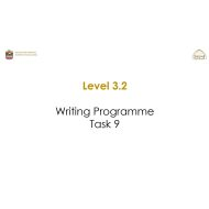 Level 3.2 Writing Programme Task 9 اللغة الإنجليزية الصف السادس - بوربوينت