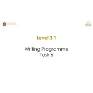 Writing Programme Task 6 اللغة الإنجليزية الصف الخامس - بوربوينت