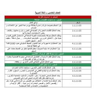 نواتج التعلم لمجالات قراءة – كتابة – استماع ومحادثة – لغة اللغة العربية الصف الخامس