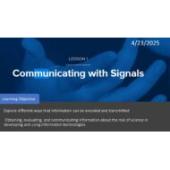 حل درس Communicating with signals العلوم المتكاملة الصف الثامن - بوربوينت
