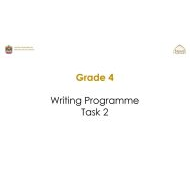 Writing Programme Task 2 اللغة الإنجليزية الملفات الصف الرابع - بوربوينت