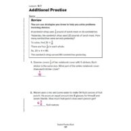 حل درس Additional Practice lesson 11 -7 الرياضيات المتكاملة الصف الخامس