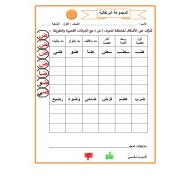 أوراق عمل حرف الضاد للمجموعات اللغة العربية الصف الأول