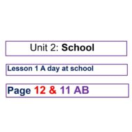 حل درس A day at school اللغة الإنجليزية الصف السادس - بوربوينت