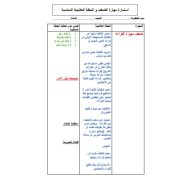 استمارة مهارة الضعف و الخطة العلاجية المناسبة اللغة العربية الصف الثاني