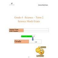 حل أوراق عمل Mock Exam العلوم المتكاملة الصف الرابع